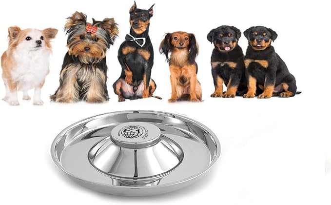 Puppy Bowls for Litter, 3 Puppy Food Bowl, Stainless Steel Puppy Feeding Bowls, Puppy Mush Bowl,11.5'', Food Feeding Puppy Weaning Bowl for Small Medium Large Pets, Puppy Feeder Bowl, Puppy Saucer