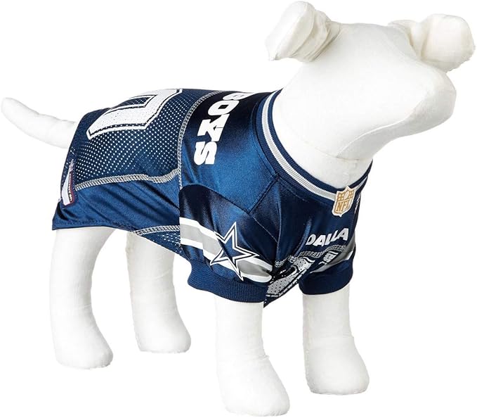 Pets First NFL Dallas Cowboys Dog Jersey, Size Medium, Football Shirt Costume for Pet, Dog Sports T-Shirt, NFL Team Clothing for Cats, Licensed Pet Apparel Available in 7 Sizes and 32 Teams