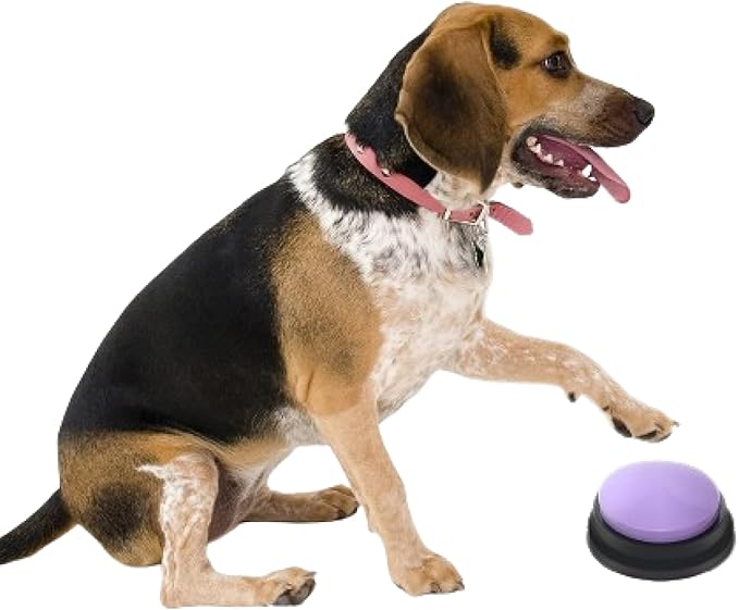 8 Colors of Recording Button, Pet Communication Buttons: Dog and Cat Speaking Training Toy, Voice Recording Broadcaster