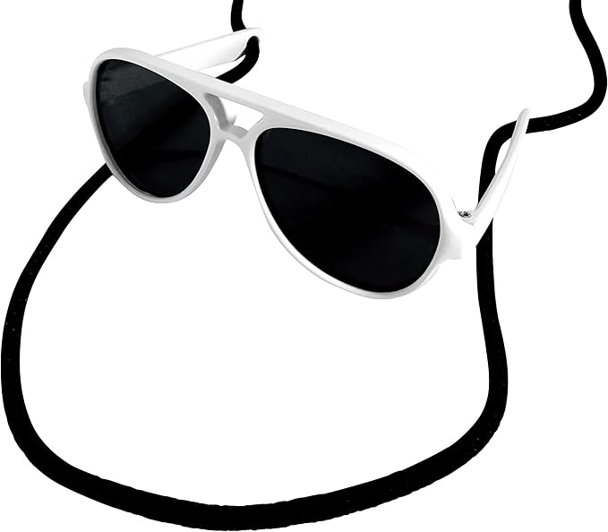 G029 Dog Cat Pet Aviator Sunglasses Glasses for Small Breeds up to 15lbs (White)