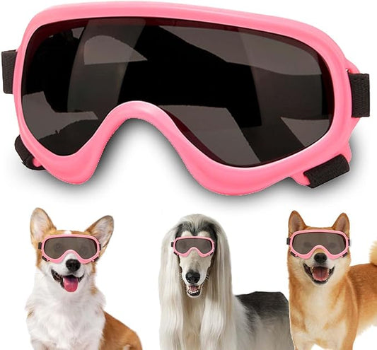Dog Sunglasses,Doggles Anti-UV Protection, Pet Sunglasses with Adjustable Strap, Suitable for Motorcycle Car Driving Bike Riding Hiking Swimming Wind Dust Fog Dog Eye Protection