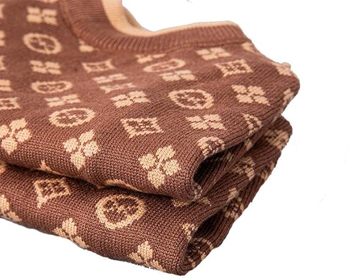 Luxury Dog Sweater – Soft Knit Designer Pet Outfit for Small Dogs & Puppies, XS–L, Stylish Warm Clothing for Yorkies, Chihuahuas, Dachshunds, Maltese, French Bulldog