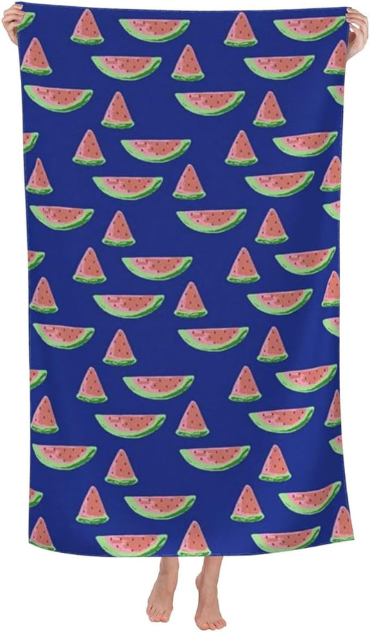 Cute Watermelon Beach Towel for Women/Adults, Personalized Microfiber Beach Towels Bulk, Quick Dry Beach Towel for Pool, Lightweight Bath Towels Oversized Clearance 30"x 60"