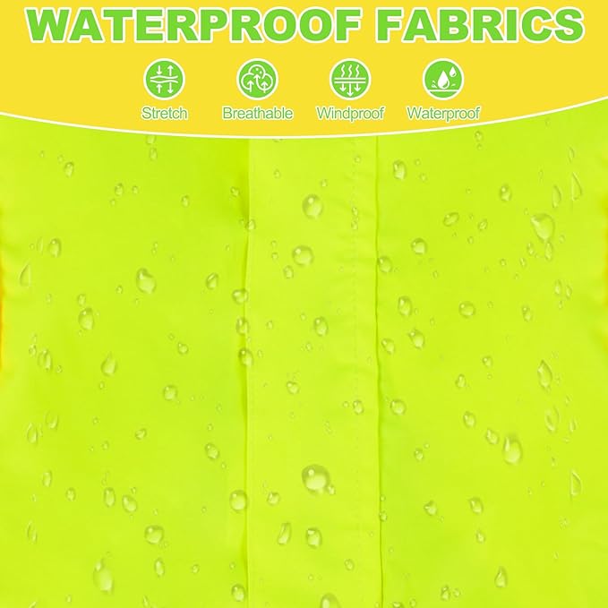 Dog Raincoat, Waterproof Dog Rain Jacket with Removable Hood，Adjustable 4 Legs Pet Poncho with Leash Hole，Reflective Stripe Hooded Snowproof Windproof Clothes for Small to 3X-Large Dogs, M