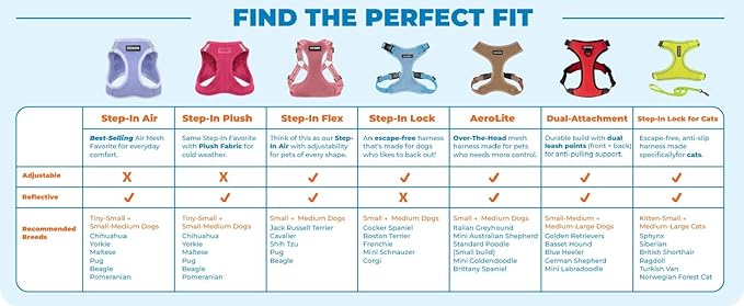 Best Pet Supplies Voyager Adjustable Step-in Flex Breathable Mesh Dog Harness for Small Medium Large Dogs (Purple), XS