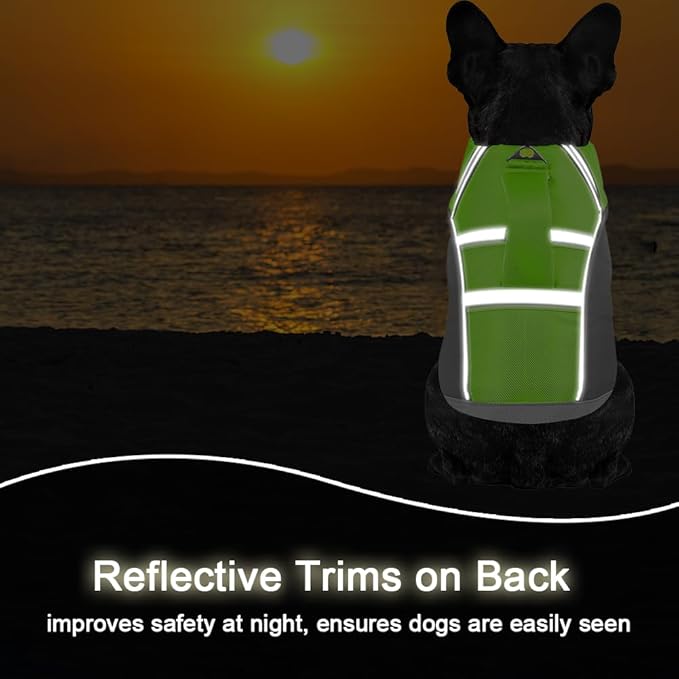 Mklhgty Dog Life Jacket for Swimming & Boating, Ripstop Safety Vest with Rescue Handle, High Buoyancy Preserver for Small Medium Large Dogs