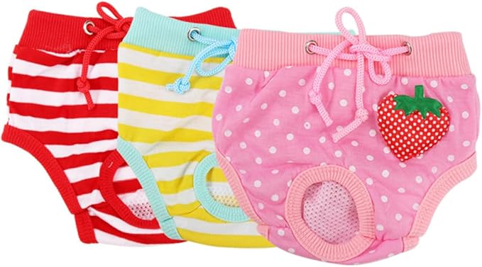 MERRYHAPY Pet Safety Pants Comfortable Dog Physiological Diapers Sanitary Absorbent Underwear for Cats and Female Dogs Protecting Floors and Furniture Size L 7.08X6.29X0.59In