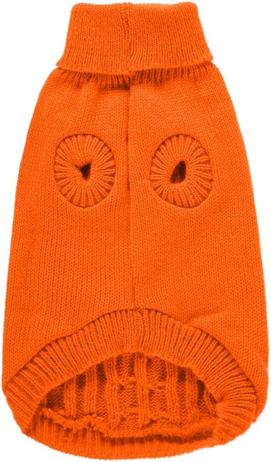 Warm Classic Turtleneck Pet Sweater - Cute Winter Dog & Cat Coat - Small, Medium, Large - Christmas Sweater for Girls & Boys