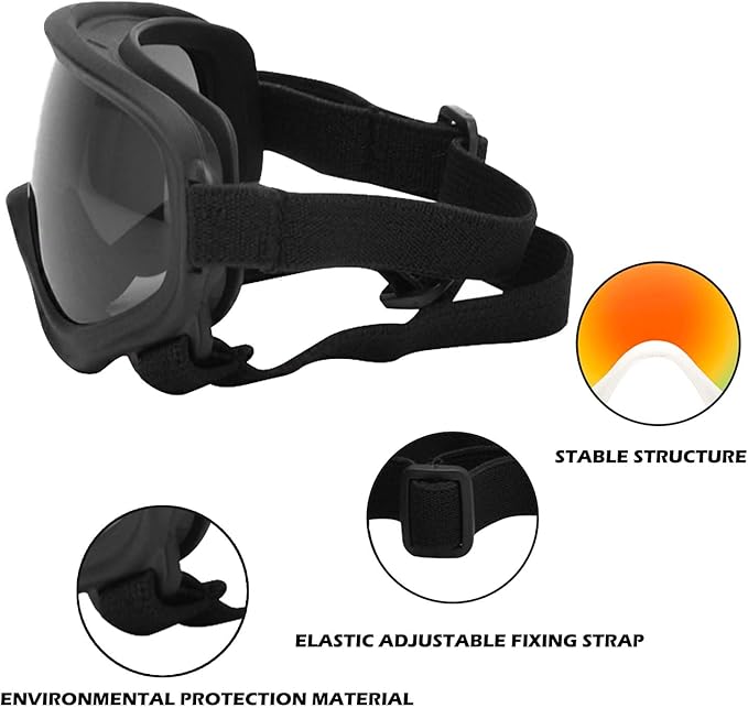 Dog Sunglasses,Doggles Anti-UV Protection, Pet Sunglasses with Adjustable Strap, Suitable for Motorcycle Car Driving Bike Riding Hiking Swimming Wind Dust Fog Dog Eye Protection