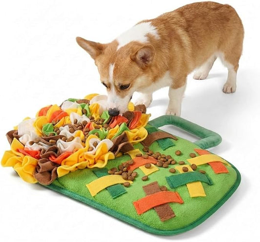 Snuffle Mat for Dogs & Puppies, Interactive Dog Puzzle Toys for Boredom & Anxiety Relief, Washable Slow Feeder Dog Bowl Mat, Non-Slip Foraging Enrichment Training Pad for All Breeds, 20.47“x18.11"