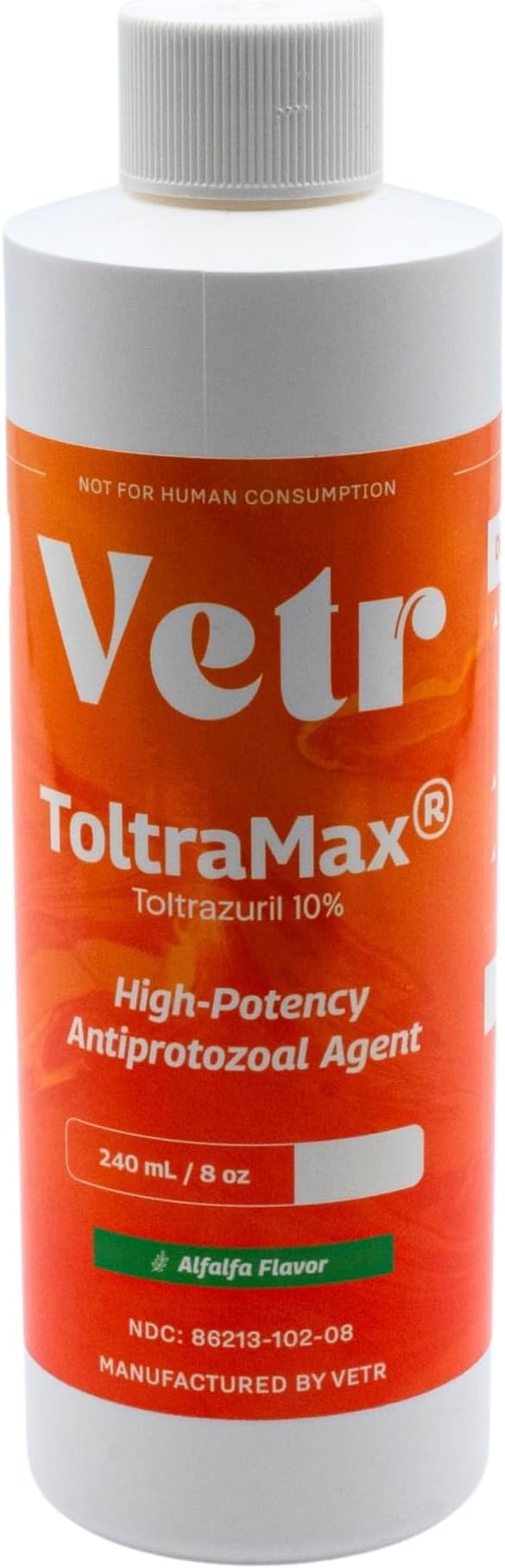 Toltrazuril 10.0% for Horses, Dogs, Cats, 240mL/8 Ounce, for Non-Food Chain Animals, Alfalfa
