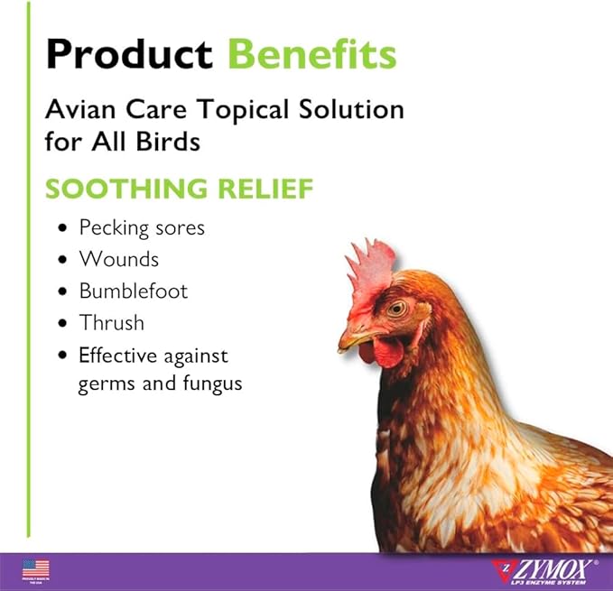 ZYMOX Avian Care Topical Solution w/o Hydrocortisone - 1.25 oz