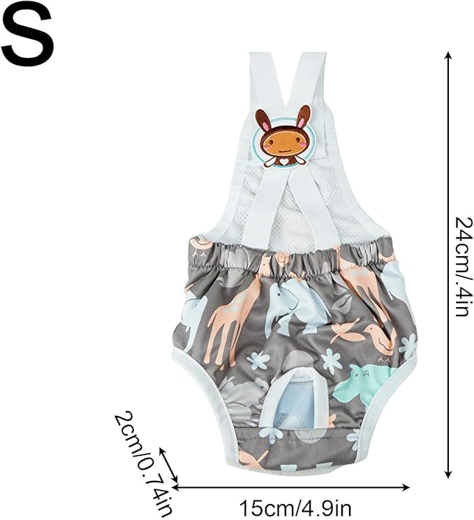 Dog Diaper | Washable Female Wraps with Suspender | Reusable Dog Panties,for Home Apartment Indoor Outdoor Travel Car Crate Kennel Yard Park Beach Camping