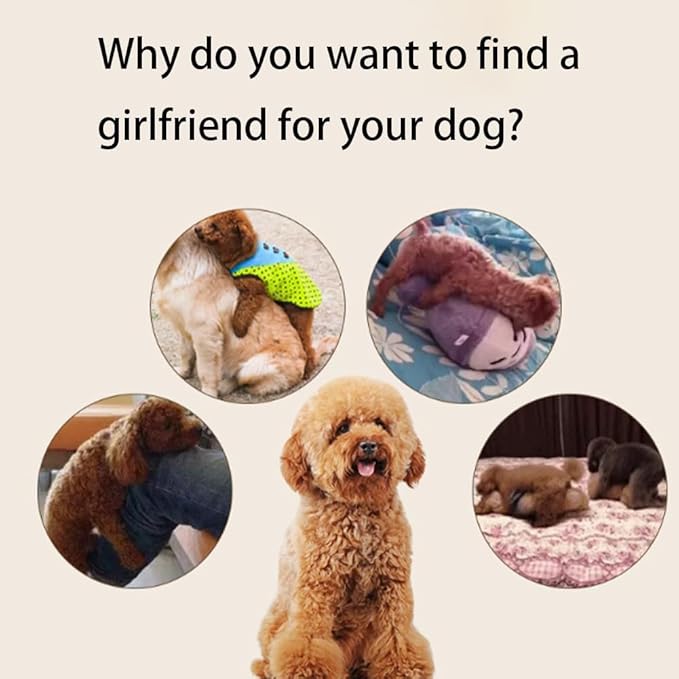 JIUSILIFE Dog Mating Toy, Male Dog Silicone Mating Toy, Anxiety Relief Dogs, Simulated Hair, Teddy Vent Interactive Toys, for Male Estrus,Sleeping Plush Toy, Pet Estrus,2,M