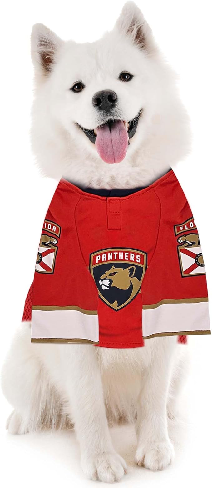 Pets First NHLPA Matthew Tkachuk Mesh Jersey for Dogs & Cats, Florida Panthers The Rat King-19 Dog Jersey, Size X-Large, Licensed Dog Jersey with Your Favorite Hockey Team Player