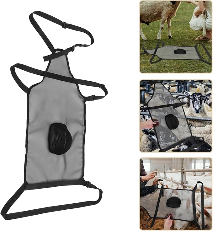 Adjustable Sheep Anti-Mating Apron with Breathable Mesh and Secure Strap for Goat and Livestock Breeding Control and Management