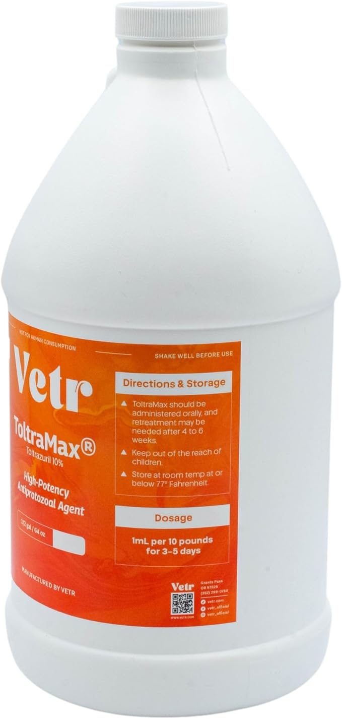 Toltrazuril 10.0% for Horses, Dogs, Cats, 1/2 Gallon, for Non-Food Chain Animals, Alfalfa