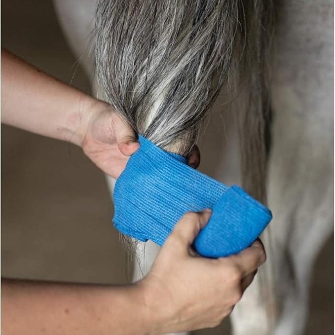 Dura-Tech Vet Flex Green Bandage First Aid Wrap | for Horses, Dogs and Others | Self-Adhesive Cohesive Tape | 4” Wide and 5 Yards of Length | Package of 18 Rolls