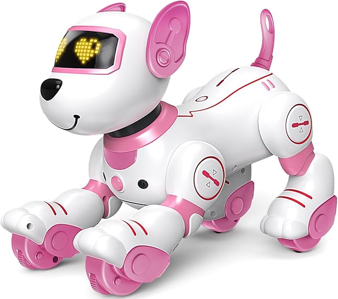 Robot Dog Toy for Kids 3-12: Remote Control Interactive Robot Puppy with Touch & Follow, Programmable Tricks, Dancing & Walking, Birthday Gift for Smart Boys & Girls