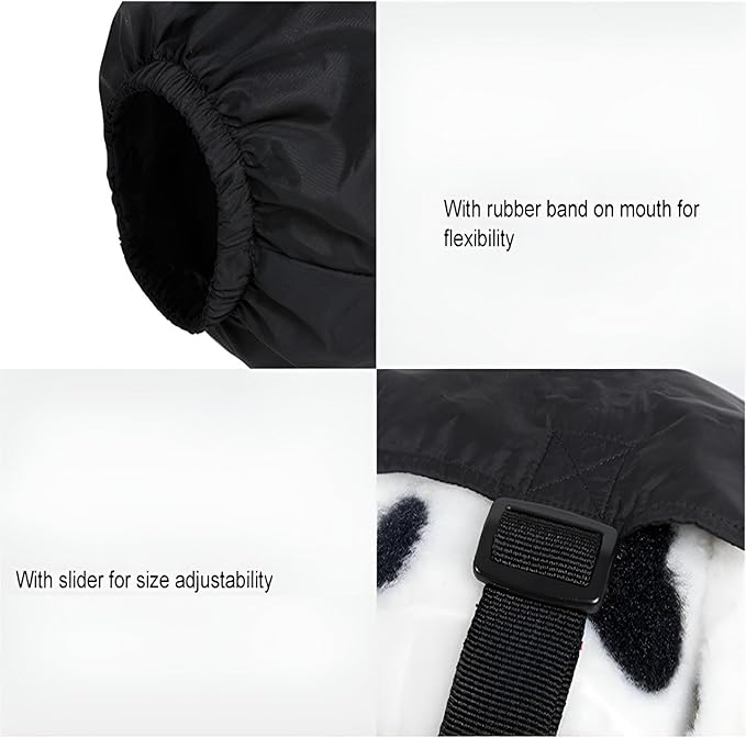 NACOCO Dog Calming Cap Eye Mask Nylon Shading Pet Anxiety Mask Muzzle for Grooming Anti Car Sickness (Black,XL)