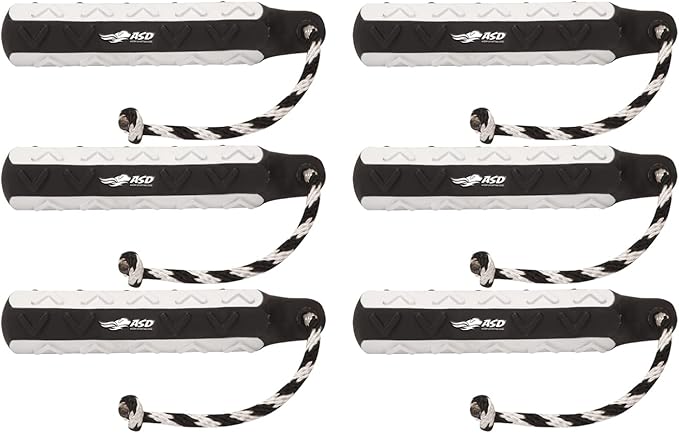 Avery ASD 2" HexaBumper Hunting Sporting Gun Dog Game Retriever Dummy | Water & Upland Mark Training Retrieval Tool | Hexagonal, Floating Design, Easy-Grip Texture, Throw Rope, 6 Pack, Flasher (02716)