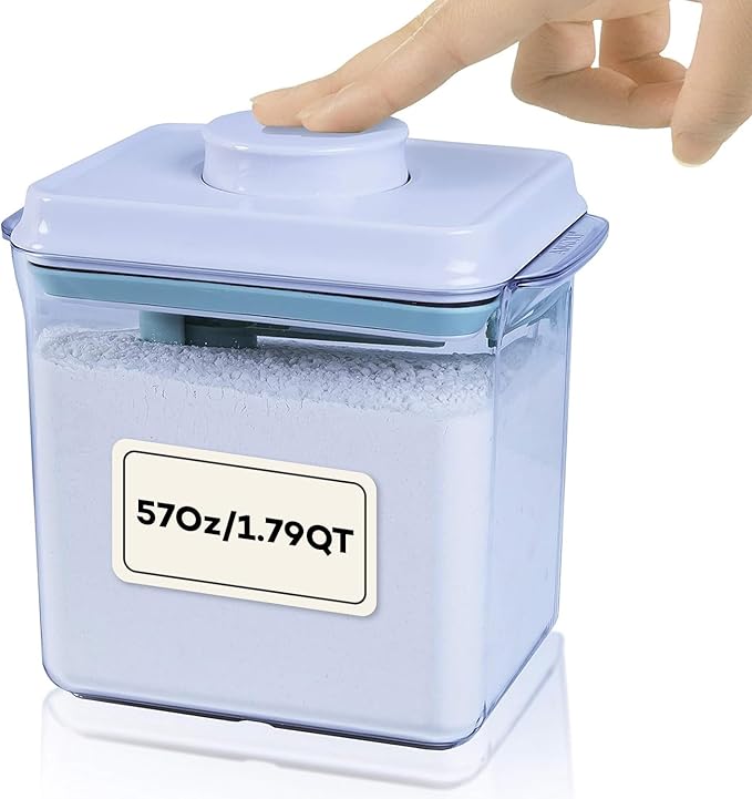 Bop Top Airtight Food Storage Containers with Lid & Scoop 57 oz| Kitchen Canister Sets | Air Tight Pantry Container| Pop Top Dry Food Storage Containers for Snacks, Sugar, Flour, Baking, Cereal, Pasta