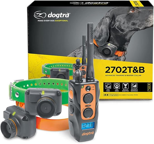 Dogtra 2702T&B Long Range 1-Mile 2-Dog Training & Beeper Remote Dog Training E-Collar for Upland Gun Dog
