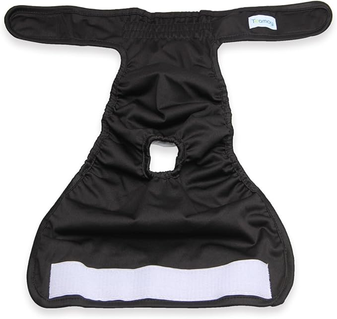 Teamoy 4pcs Washable Female Dog Diapers, Reusable Doggie Diaper Wraps for Female Dogs, Super-Absorbent and Comfortable, XS