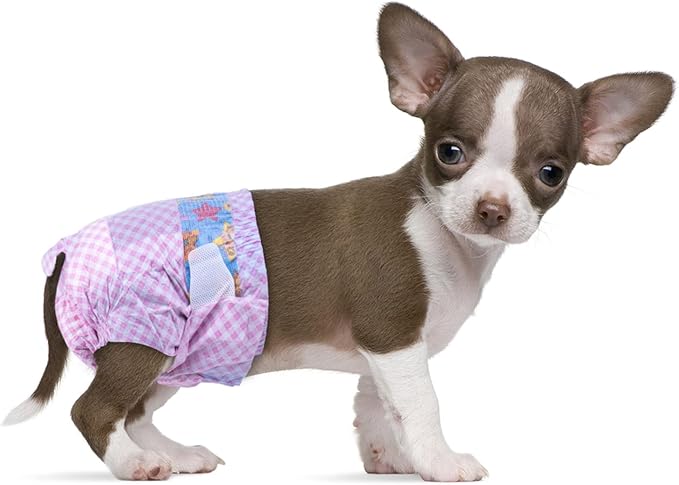 Disposable Female Dog Diapers, Puppy Diapers with Adjustable Elastic Waistline for Female Dog or Cat in Heat, Incontinence, Diaper with Wetness Indicator, XXS-20 Count