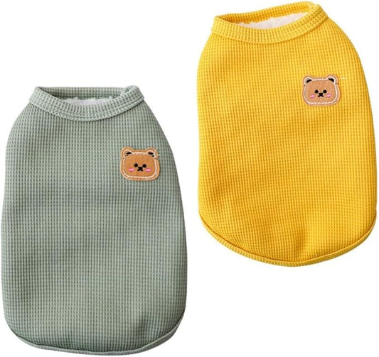 Fleece Cotton Winter Dog Tee Shirt - Soft, Breathable, Stretchy & Lightweight for Medium, Small Dogs