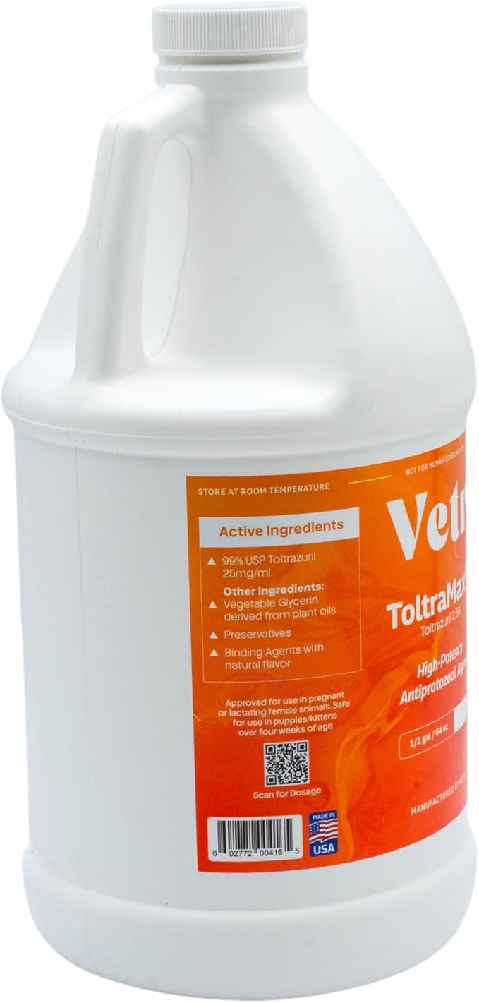 Toltrazuril 2.5% for Horses, Dogs, Cats, 1/2 Gallon, For Non-food chain animals