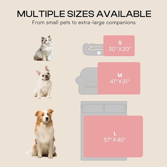 Luciphia Small Dog Blanket Washable Pet Bed Cover Soft Fluffy Puppy Blanket with Premium Fleece 300GSM Cozy Calming Cat Blankets for Indoor Cats Pink 57x40 inch