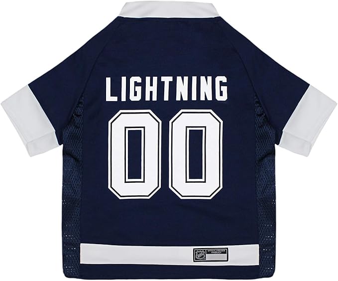 Pets First NHL Tampa Bay Lightning Jersey for Dogs & Cats, Small. - Let Your Pet Be A Real NHL Fan!
