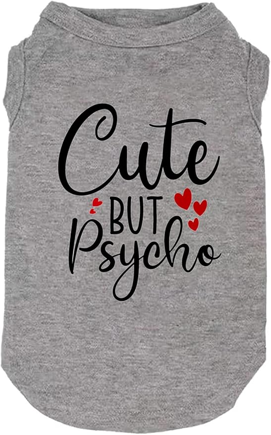 Dog Clothes Puppy T Shirt Vest Soft and Light-Weight for Small Large Dogs with 'Bitches Love ME' Slogan Prining Pet Apparel(Small,SG-Grey01)