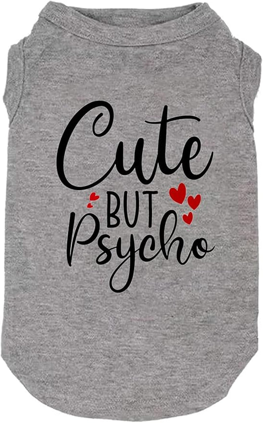 Dog Clothes Puppy T Shirt Vest Soft and Light-Weight for Small Large Dogs with 'Bitches Love ME' Slogan Prining Pet Apparel(Small,SG-Grey01)