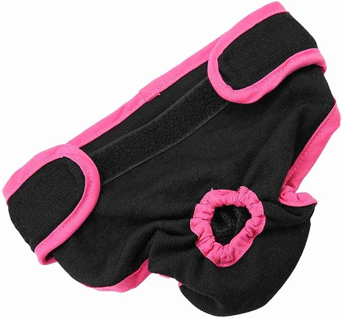 Dog Physiological Pants – Premium Polyester Underwear for Female Dogs | Adjustable & Comfortable Sanitary Diaper | Pink M, Suitable for (S)