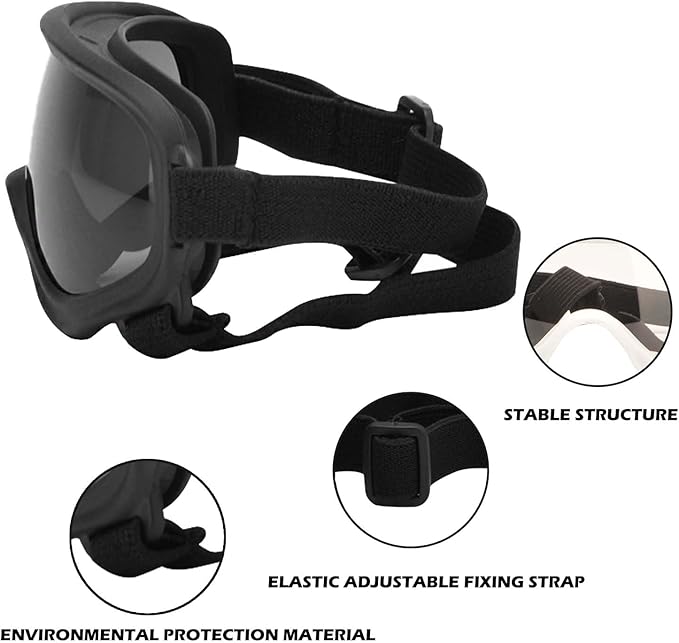 Dog Sunglasses,Doggles Anti-UV Protection, Pet Sunglasses with Adjustable Strap, Suitable for Motorcycle Car Driving Bike Riding Hiking Swimming Wind Dust Fog Dog Eye Protection