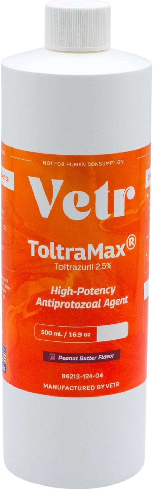 Toltrazuril 2.5% for Horses, Dogs, Cats, 500mL/16.9 Ounce, for Non-Food Chain Animals, Peanut Butter