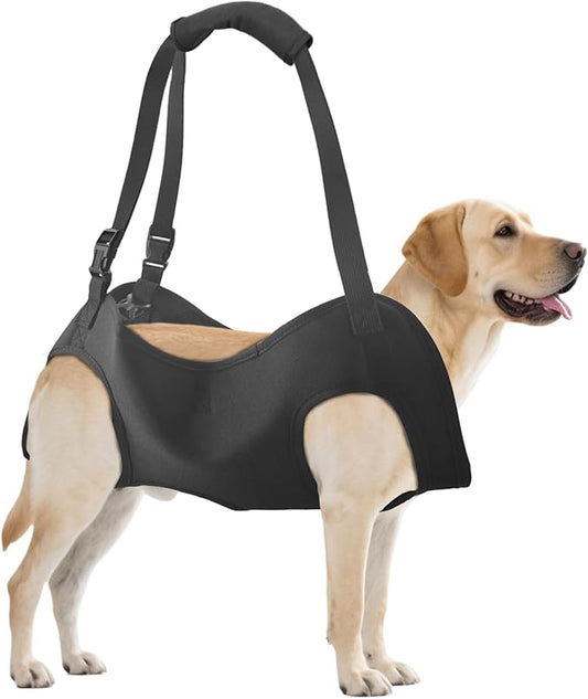 Dog Lifting Harness, Adjustable Full Body Support Sling for Large Dogs, Front and Rear Leg Mobility Aid for Elderly, Injured, Disabled, or Recovering Pets Walking Assistance (L)