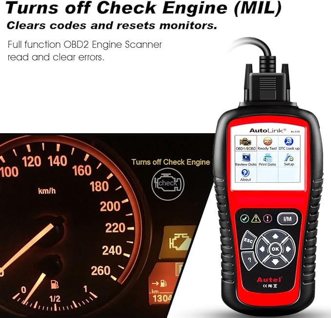 Autel AL519 OBD2 Scanner, 2026 Newer Professional Mechanic OBDII & CAN Car Diagnostic Code Reader Tool for Check Engine Light, One-Click Smog Check, DTCs Lookup, Upgraded Ver. of AL319/ MS309