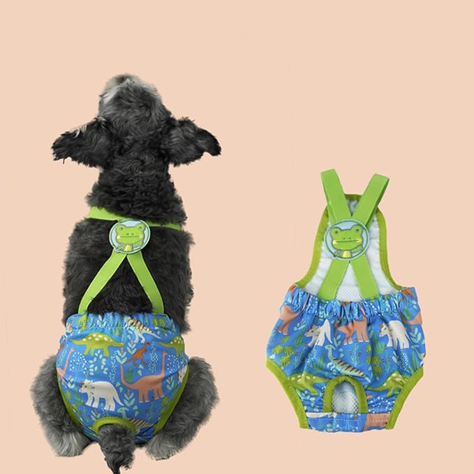 Diaper for Dogs,Washable Female Panties with Suspender,Reusable Doggie Diaper | for Home Apartment Indoor Outdoor Travel Car Crate Kennel Yard Park Beach Camping