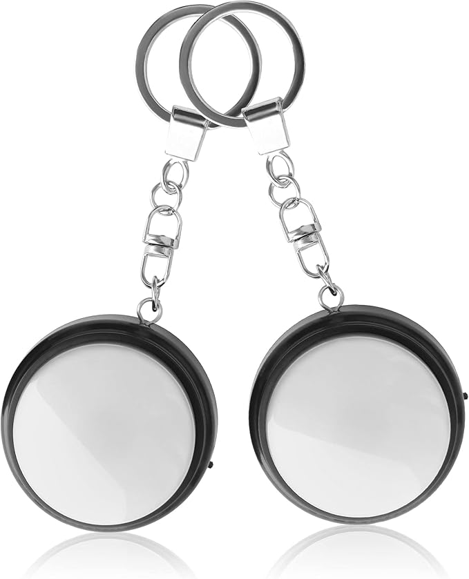 Recordable Talking Button with Keychain, 20s Voice Recording Time Sound Button Answer Buzzers Funny Buttons Record Your Own Words Pack of 2 - White and Black (Battery Included)