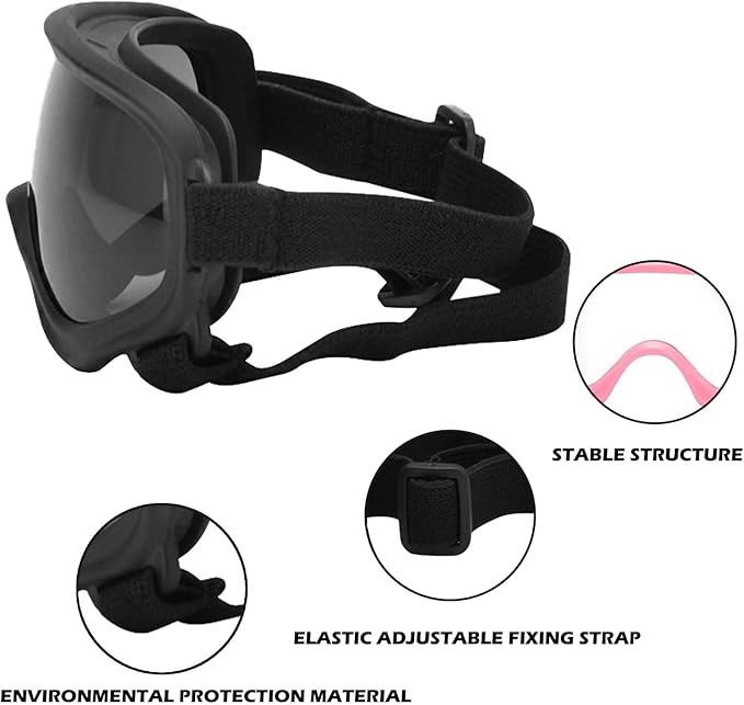 Dog Sunglasses,Doggles Anti-UV Protection, Pet Sunglasses with Adjustable Strap, Suitable for Motorcycle Car Driving Bike Riding Hiking Swimming Wind Dust Fog Dog Eye Protection