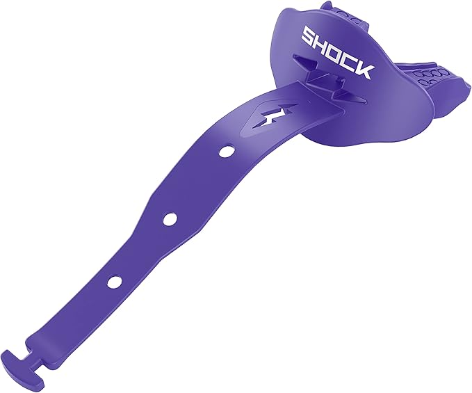 Shock Doctor Bolt Lipguard, Adult Mouth Guard Football with Strap. Mouthguard One Size Fits All