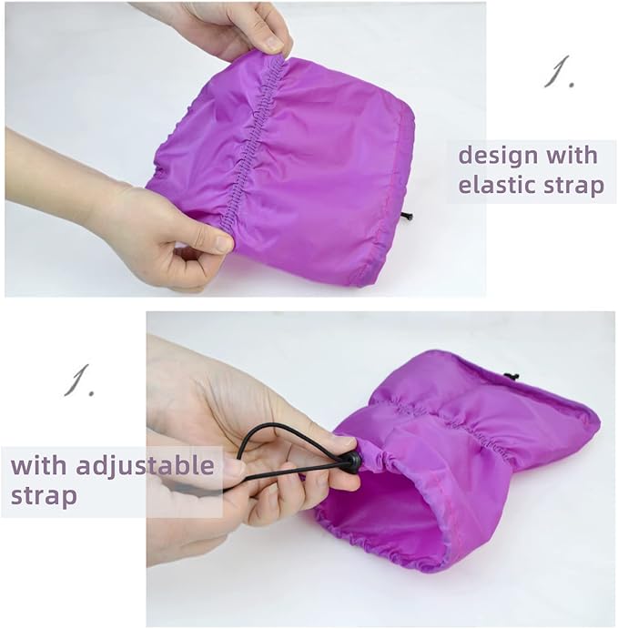 2 Pack Dog Bath Cap Waterproof Shower Hat Dogs Snood for Washing Raining Swimming Dogs Ear Prevention Cover Guard (S)