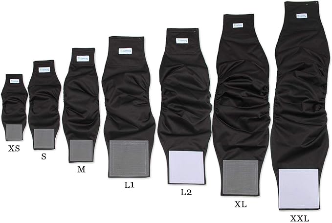 Teamoy 3 Pack Male Dog Diaper Wrap with Gray Lining, Washable Puppy Belly Bands, Super-Absorbent and Comfortable(M,13"-16" Waist)