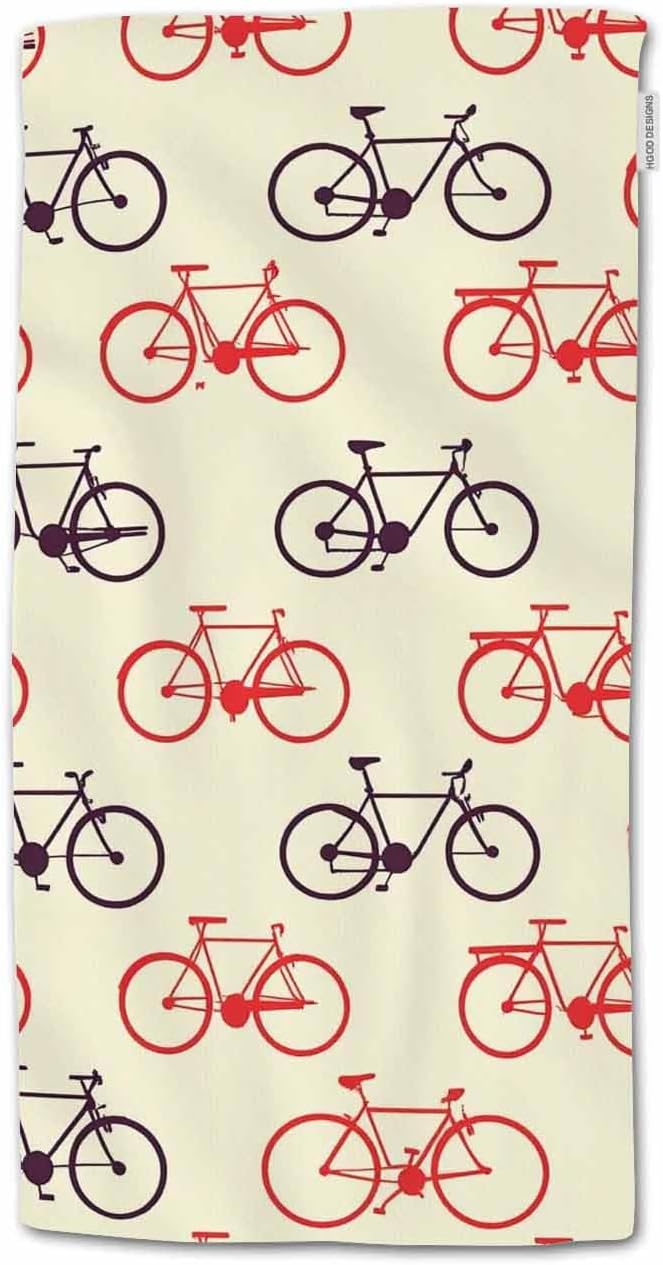 HGOD DESIGNS Bicycle Vintage Gear Cotton Bath Towels for Kitchen & Spa 15"X30"