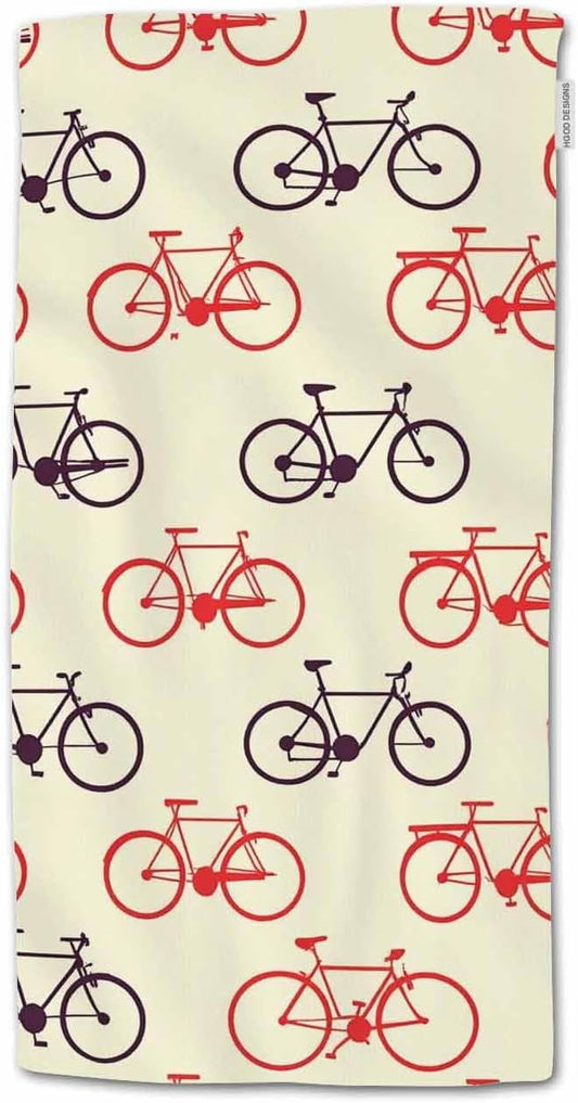 HGOD DESIGNS Bicycle Vintage Gear Cotton Bath Towels for Kitchen & Spa 15"X30"