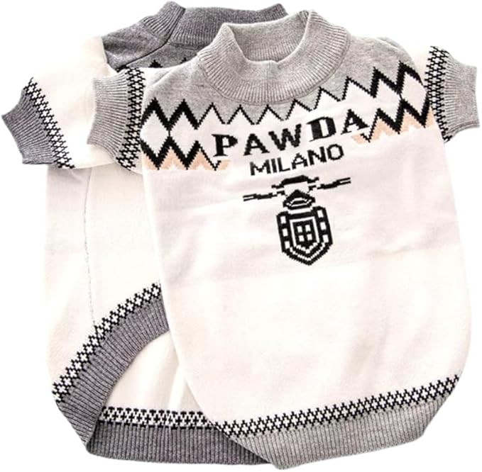 Luxury Dog Sweater – Soft Knit Designer Pet Outfit for Small Dogs & Puppies, XS–L, Stylish Warm Clothing for Yorkies, Chihuahuas, Dachshunds, Maltese, French Bulldog