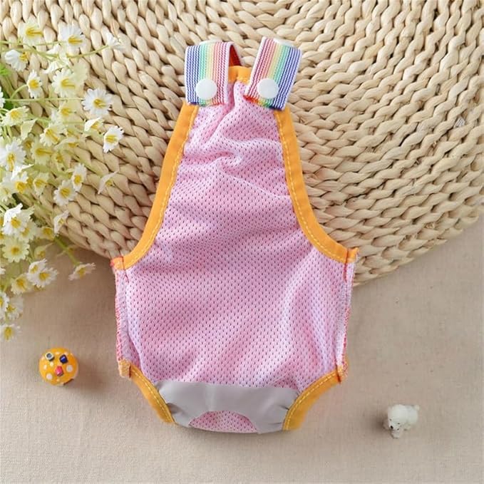 Dog Sanitary Diaper Polka Dot Striped Female Dog Sanitary Panties Cute Compatible with Outdoor Polka Dot (Rose Red, S)